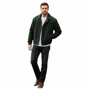 Vintage Dinosaur Brand Wool & Corduroy Bomber Jacket Made in Canada Size L